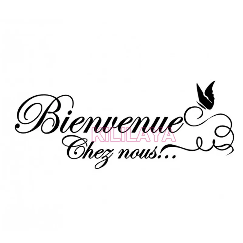 Stickers French Citation Bienvenue Vinyl Wall Sticker Decal Mural Wall Art Wallpaper For Living Room Home Decor House Decoration Sticker Auto Wallpaper Photowallpaper Rose Aliexpress