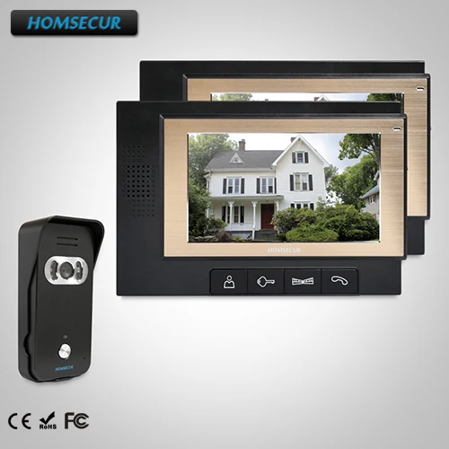

HOMSECUR 7" Video Door Entry Phone Call System Electric Lock Supported : TC021-B +TM702-B