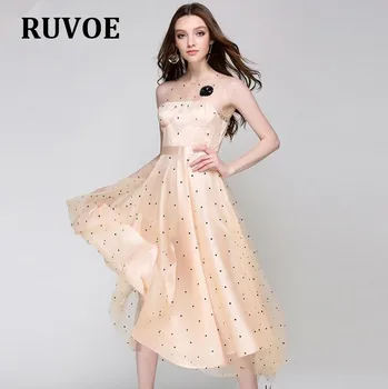 

Summer Dress Women 2018 Dot Long Beach Vestidos Female Sundress Sexy Casual A-Line Elegant Ladies Dresses High Quality SP-27