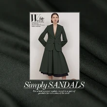 Армейский зеленый саржевый высококачественный шерстяной костюм на весну и осень высококачественная одежда Заказная ткань была темпераментом