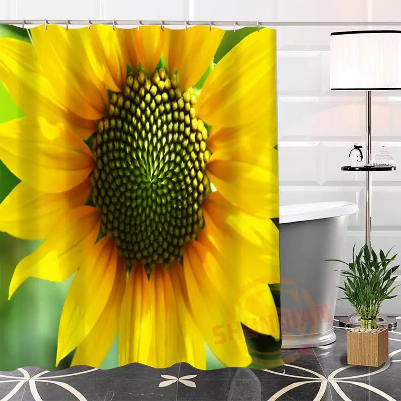 Online Get Cheap Sunflower Shower Curtain -Aliexpress.com Best Nice Custom Flowers Yellow Sunflower Shower Curtain Bath Curtain Waterproof Fabric For Bathroom MORE SIZE - Online Get Cheap Sunflower Shower Curtain -Aliexpress.com