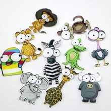 

Creative Cartoon animal monkey Elephant icon Acrylic magnetic stickers Fridge Magnets Home Decor Refrigerator Sticker wholesale