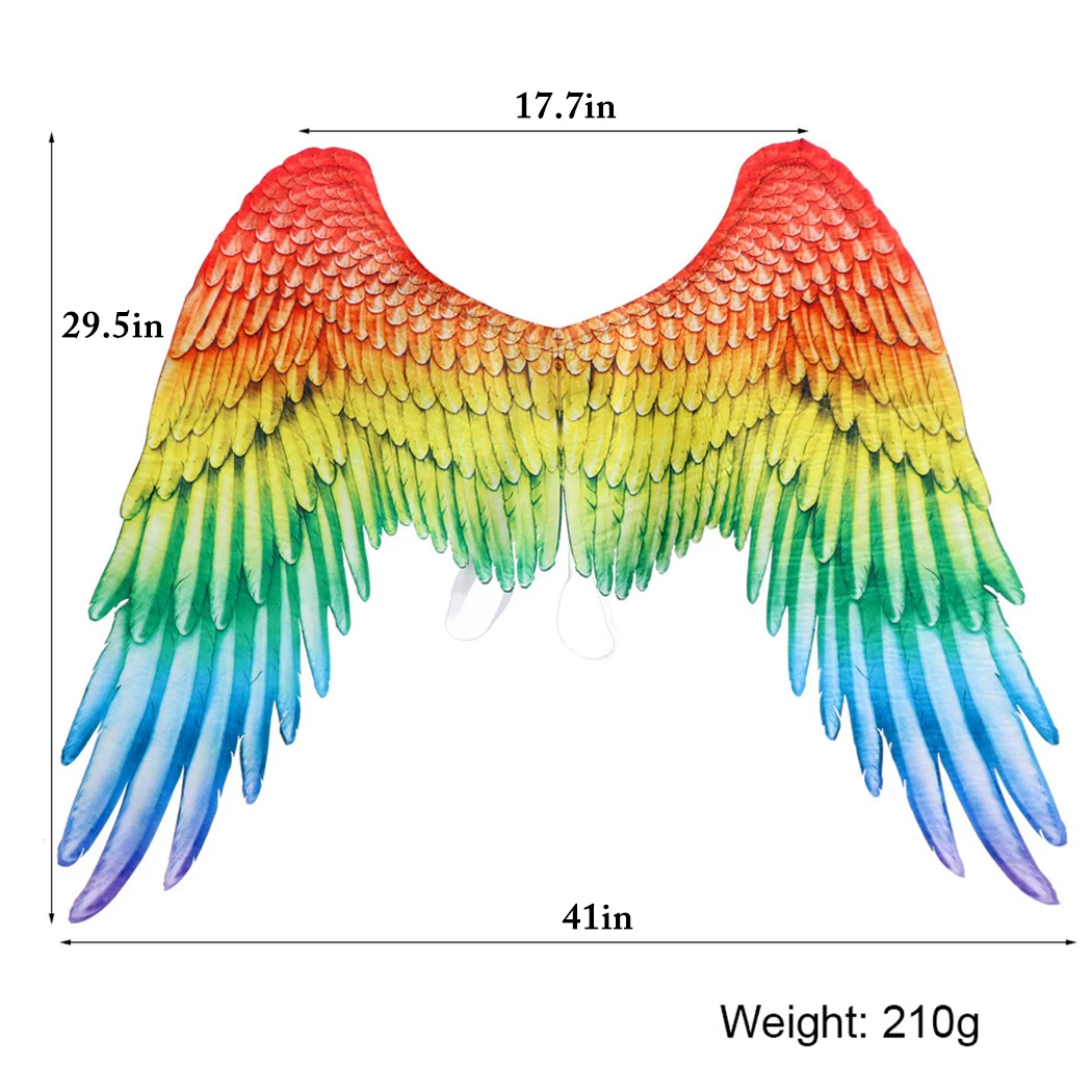 Цветные Крылья для костюма; Модные Крылья Ангела; цвет радуги; крылья для костюмированной вечеринки; украшения для праздничной одежды