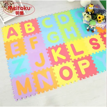 

Meitoku baby EVA foam play Puzzle mat / letter A-Z 26pc Interlocking floor mat,Each 32cmX32cmX1CM=12"X12" X3/8"