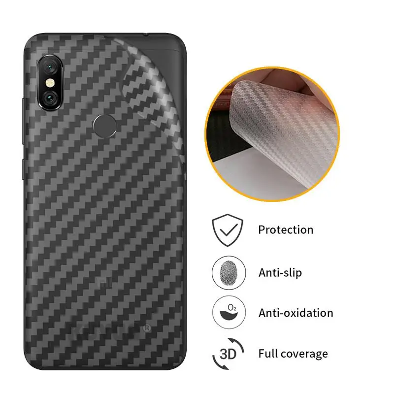 Для Xiaomi Redmi Note 5 6 Pro 3D углеродное волокно защитная задняя пленка для экрана