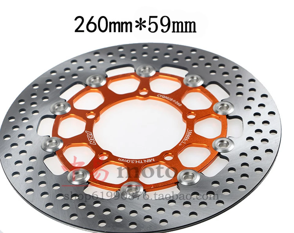 Об/мин Наружный диаметр 200 мм 220 мм 260 мм 3 типа 1 шт. Универсальный алюминиевый сплав плавающий диск для мотоцикла тормозные задние дисковые тормозные колодки