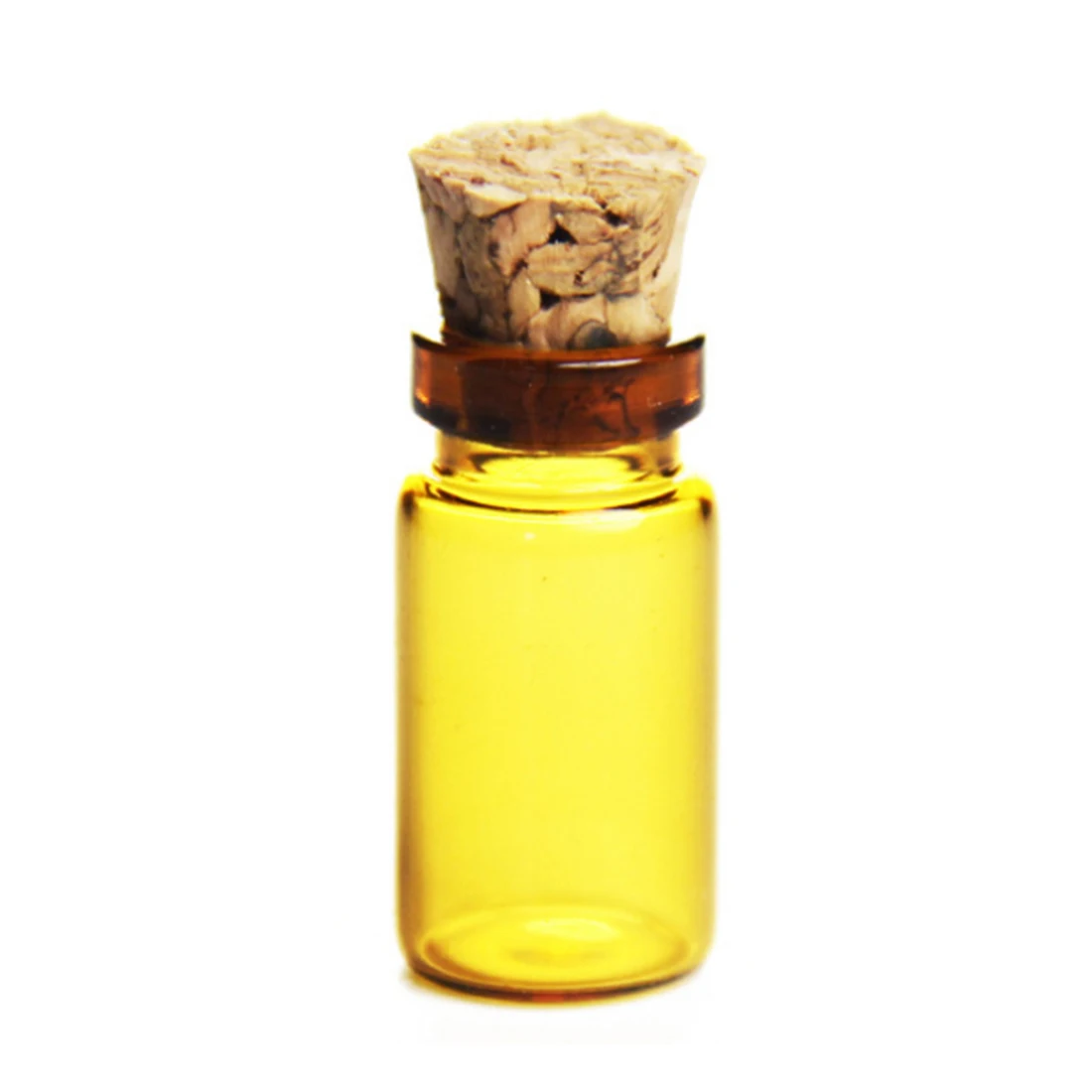

50Pcs 1ML Mini Glass Bottles with Cork Stoppers Empty Sample Jars Message Vial Small Gift Containers Wish Bottle