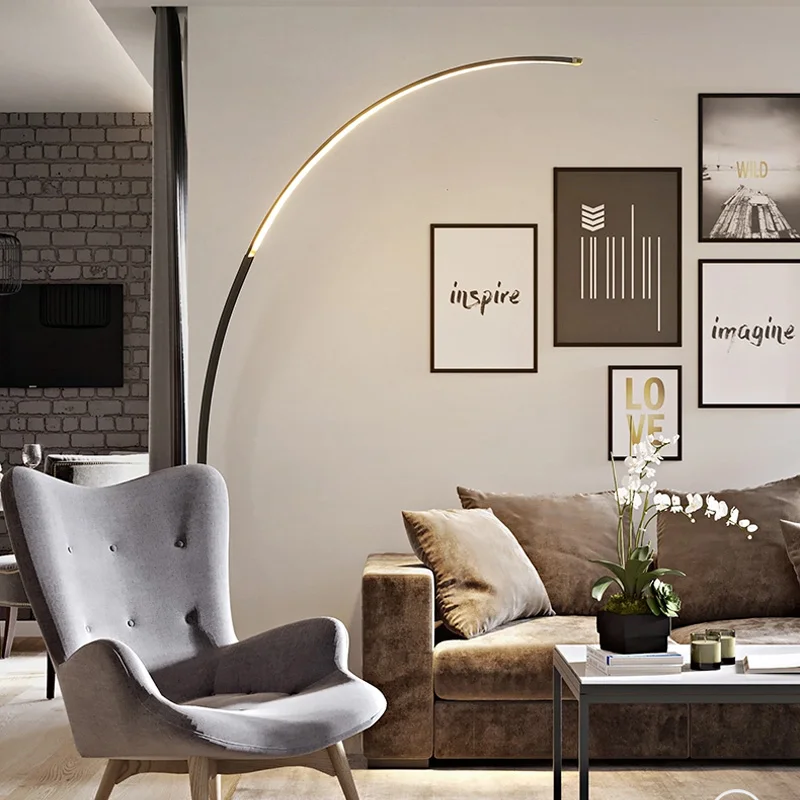 Светодиодная современная простая Напольная Лампа, стоящая лампа, художественное украшение, скандинавский стиль для гостиной, спальни, кабинета, свет