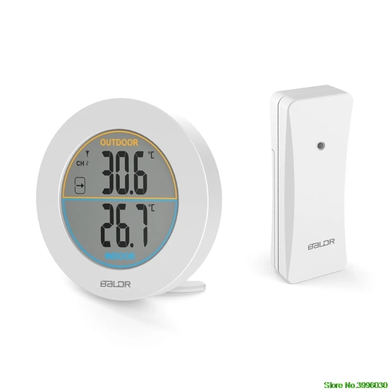 

Table Wireless Thermometer LCD Display Indoor Outdoor Sensor Temperature Sensor