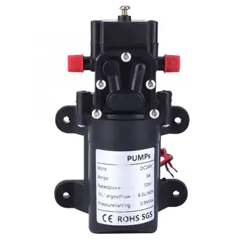 

DC 24V Water Pump 70W Double Side Straight Pipe Self Priming Single Suction Diaphragm High Pressure Water Pump