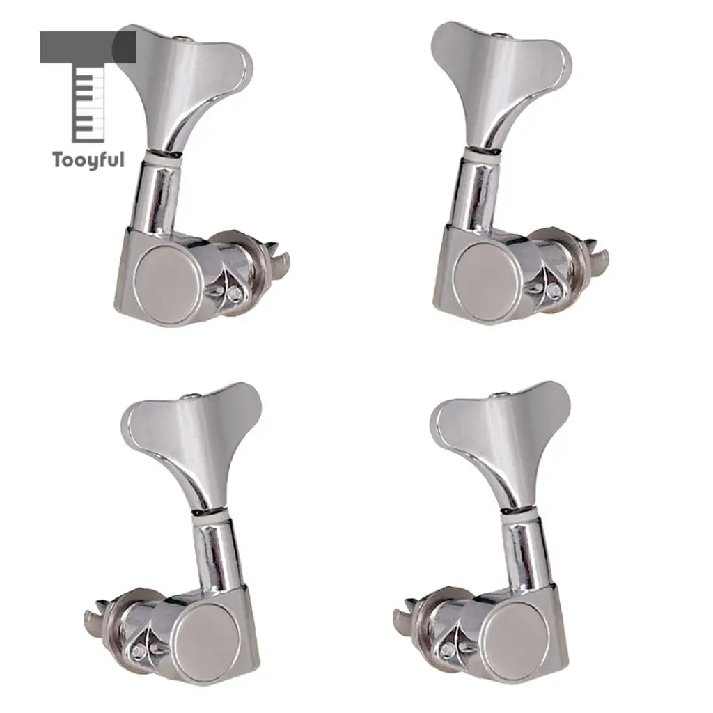Tooyful Electric Bass String Tuning Peg Tuner Sealed Fish Tail Button for 4/5/6 String Bass