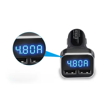 

Quick Charge Dual USB Smart Car Charger Adapter Voltage DC 5V 4.8A Tester For ford falcon explorer 2018 2015 For bmw e46 e39