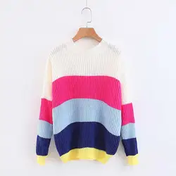 Горячая Распродажа горячая Распродажа XL40-473 европейской и американской моды в полоску свитер