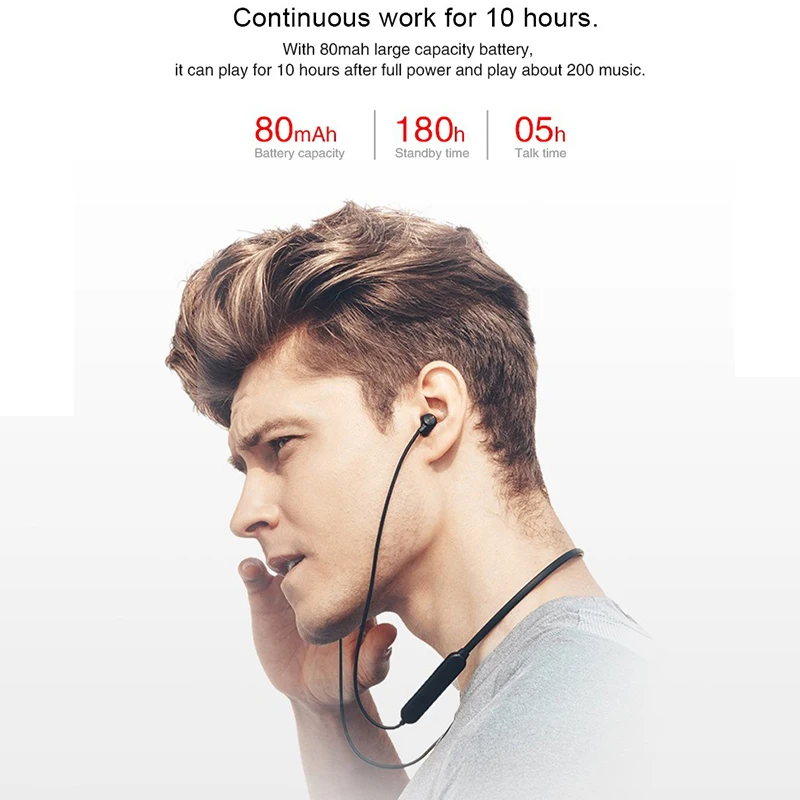 Teamyo Bluetooth Беспроводные наушники с микрофоном магнитные спортивные басы