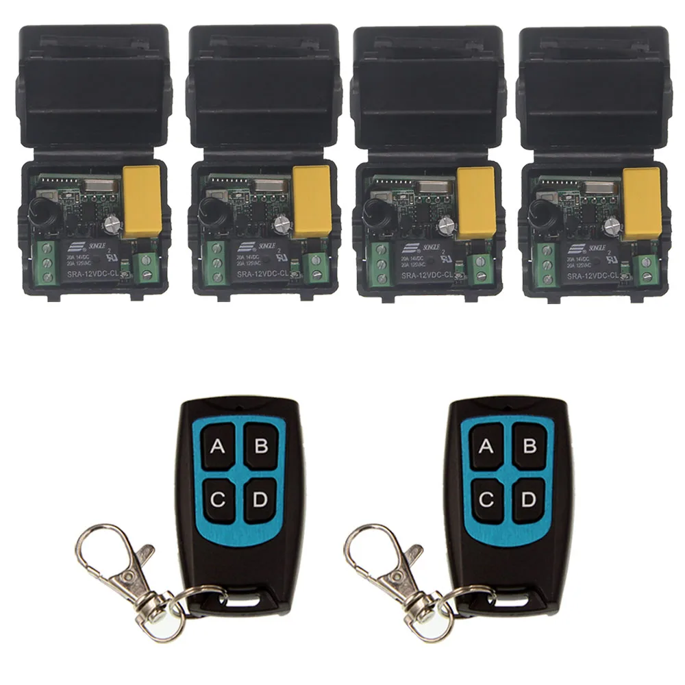 

Mini Size AC 220V 1 CH 1CH RF Wireless Remote Control LED Light Switch System,Waterproof Transmitter & 4 Pcs Receiver