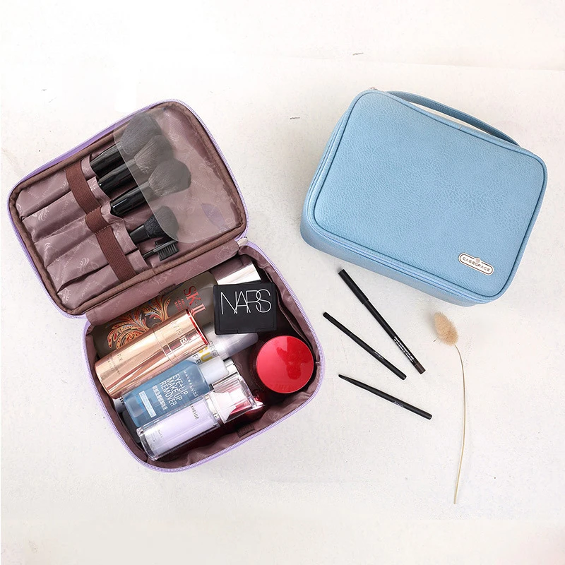 New Women Large Capacity Makeup Bag girl Cosmetic Case High Quality Leather Female Make Up Box Luxury Fashion Travel Wash Bags New Women Large Capacity Makeup Bag girl Cosmetic Case High Quality Leather Female Make Up Box Luxury Fashion Travel Wash Bags