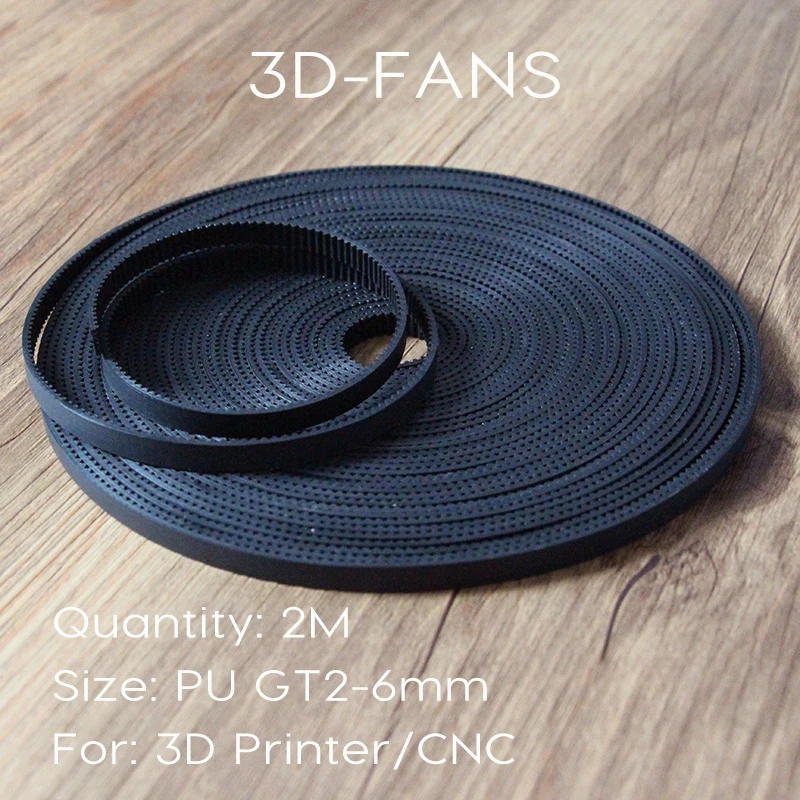 1M 2M 3M 5 m/lote PU con núcleo de acero GT2 cinturón Color negro 2GT correa de distribución 6mm de ancho para impresora 3d envío gratis|for 3d printer|pu gt2pu a - AliExpress