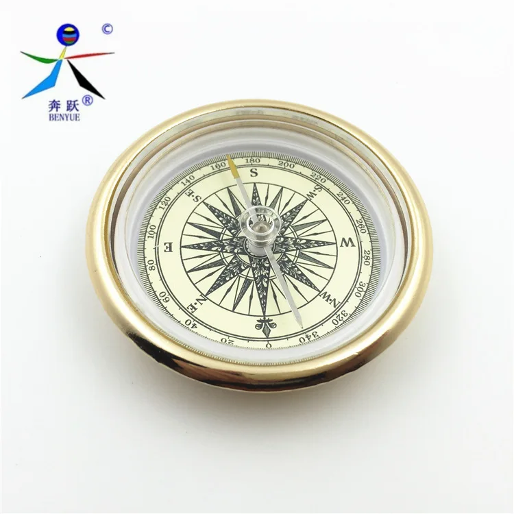 Мини Военная походная линза Лупа с компасом золото дикая навигация для выживания высокое качество