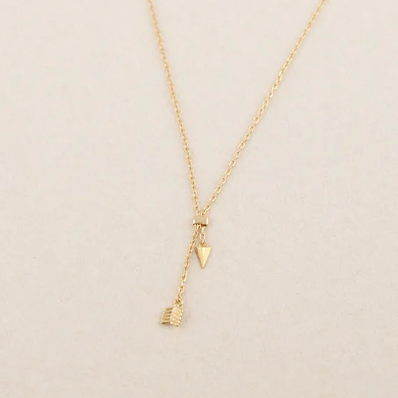 2014-Fashion-18k-Gold-Silver-Chains-Arrow-Necklace-Free-Shipping