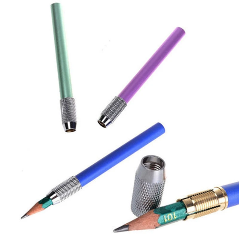 1 Pcs Metal Pencil Lengthened Extender Holder Random Colorin Tool