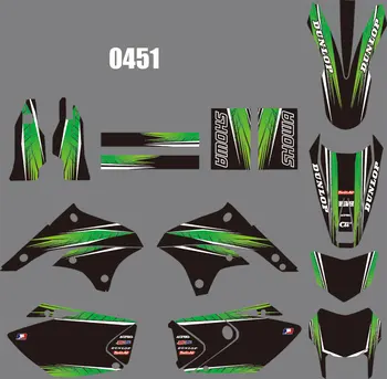 

3M 5 style Motorcycle Graphic Dirt Bike Sticker kit TEAM GRAPHICS BACKGROUNDS DECALS STICKERS FOR KAWASAKI KX80 1994-1997