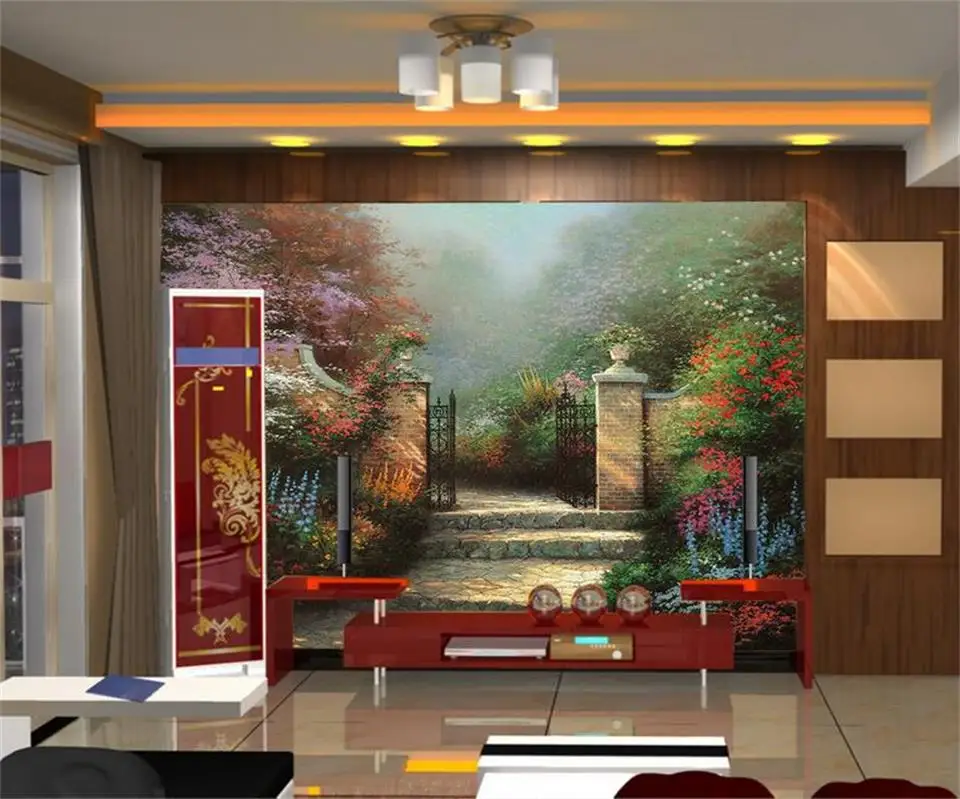 Custom 3d photo wallpaper room mural Thomas Secret Forest Landscape Oil Painting sofa TV background non-woven HD | Обустройство дома