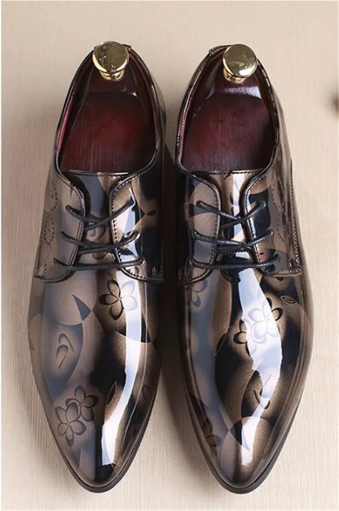 Классические Мужские модельные туфли в деловом стиле; туфли дерби из лакированной кожи; мужские оксфорды; свадебные туфли для вечеринки; Туфли на массивном каблуке