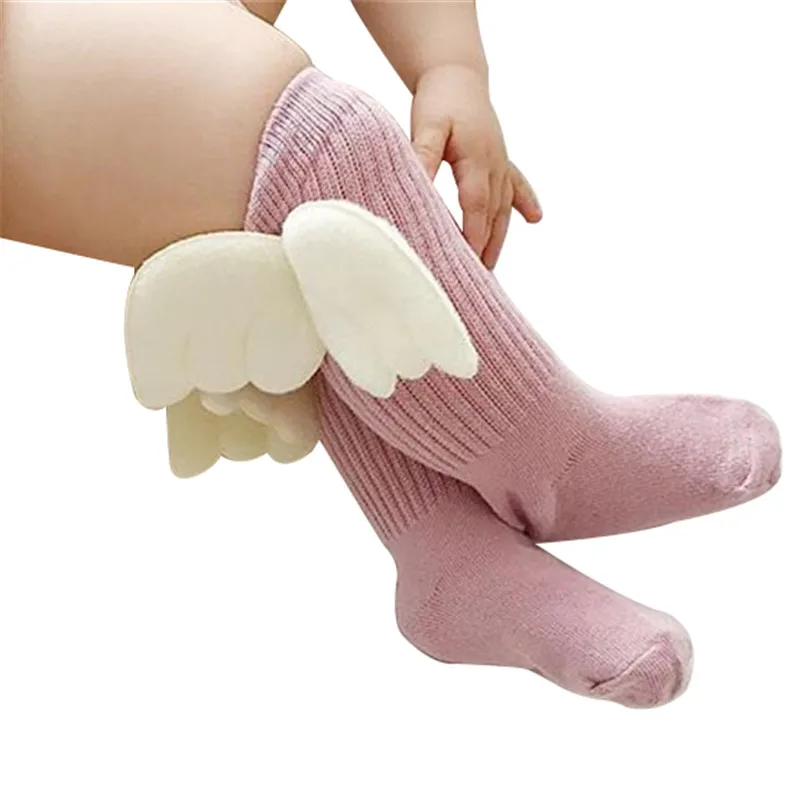 

Kids Cotton Socks Baby Cartoon Knee High Socks With Wings Children Sock Baby Girl Leg Warm Toddler Socks