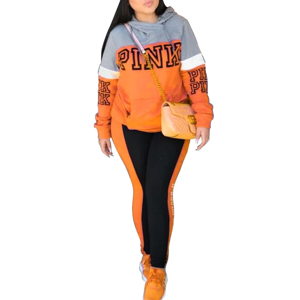 Pink Print 2 Piece Set Women Two Piece Sweatshirt Tracksuit Pant And Top Autumn XXXL Plus Size Casual Outfit Sexy Sweat Suits Pink Print 2 Piece Set Women Two Piece Sweatshirt Tracksuit Pant And Top Autumn XXXL Plus Size Casual Outfit Sexy Sweat Suits