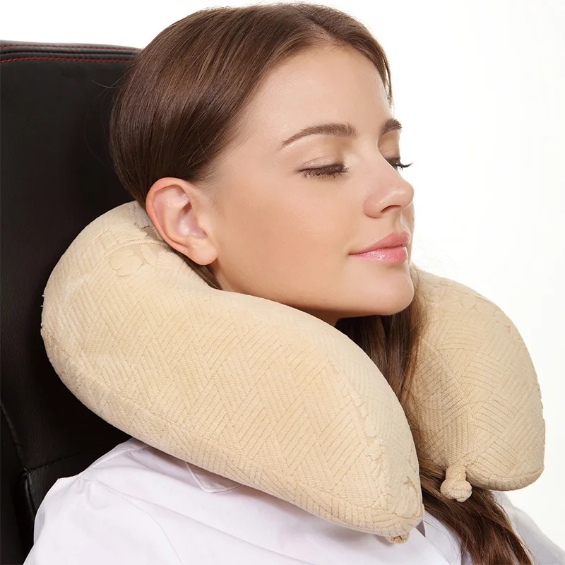 SleepEzbedz U Shaped Slow Rebound Memory Foam Pillow Travel Neck