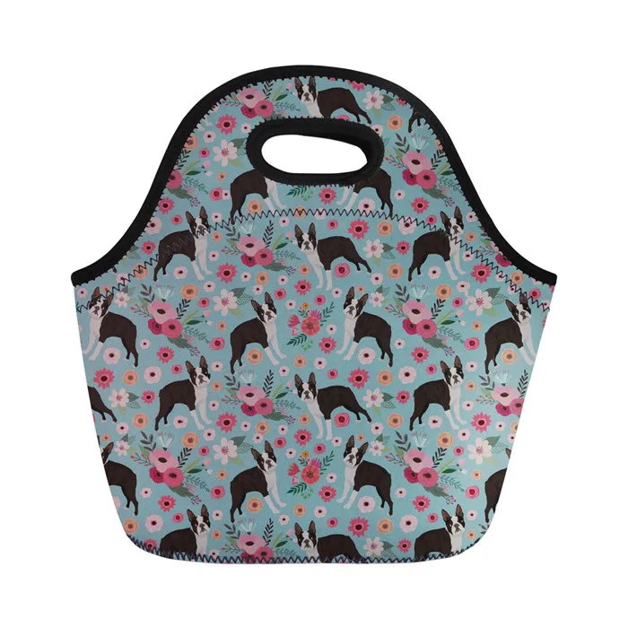 ThiKin Kawaii Бостон-терьер принт Lunchbag сумка для пикника для Для женщин прилив детей утепленная сумка-холодильник Еда сумки - Цвет: Z2493Z20