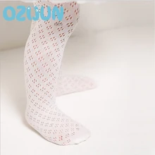 2018 NEW baby summer tights little hole mesh pantyhose newborn cotton Breathable nets pantyhose velvet Tight