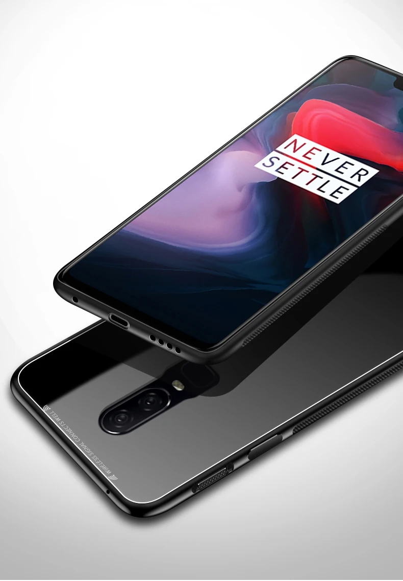 Luxury Slim Glossy Tempered Glass Case For Oneplus 6 Soft Silicone Frame Shockproof Hard Cover Case For One Plus 6 Oneplus6 1+6 (16)