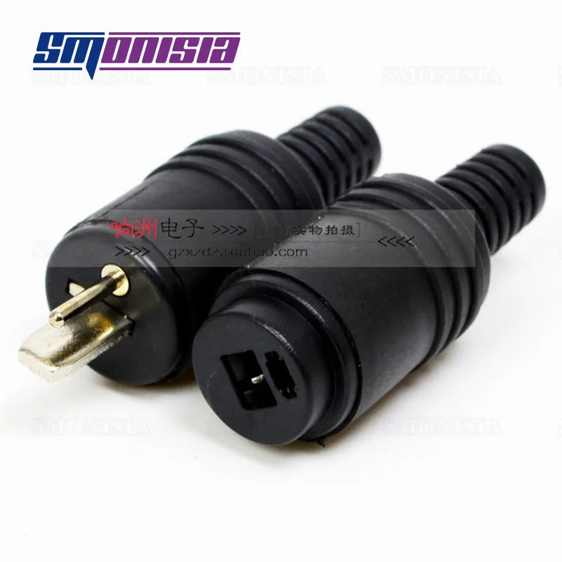 smonisia 10pcs 2Pins Speaker Plug Male Female Connector EU Old Amplifier Socket No Welding T-shaped | Обустройство дома