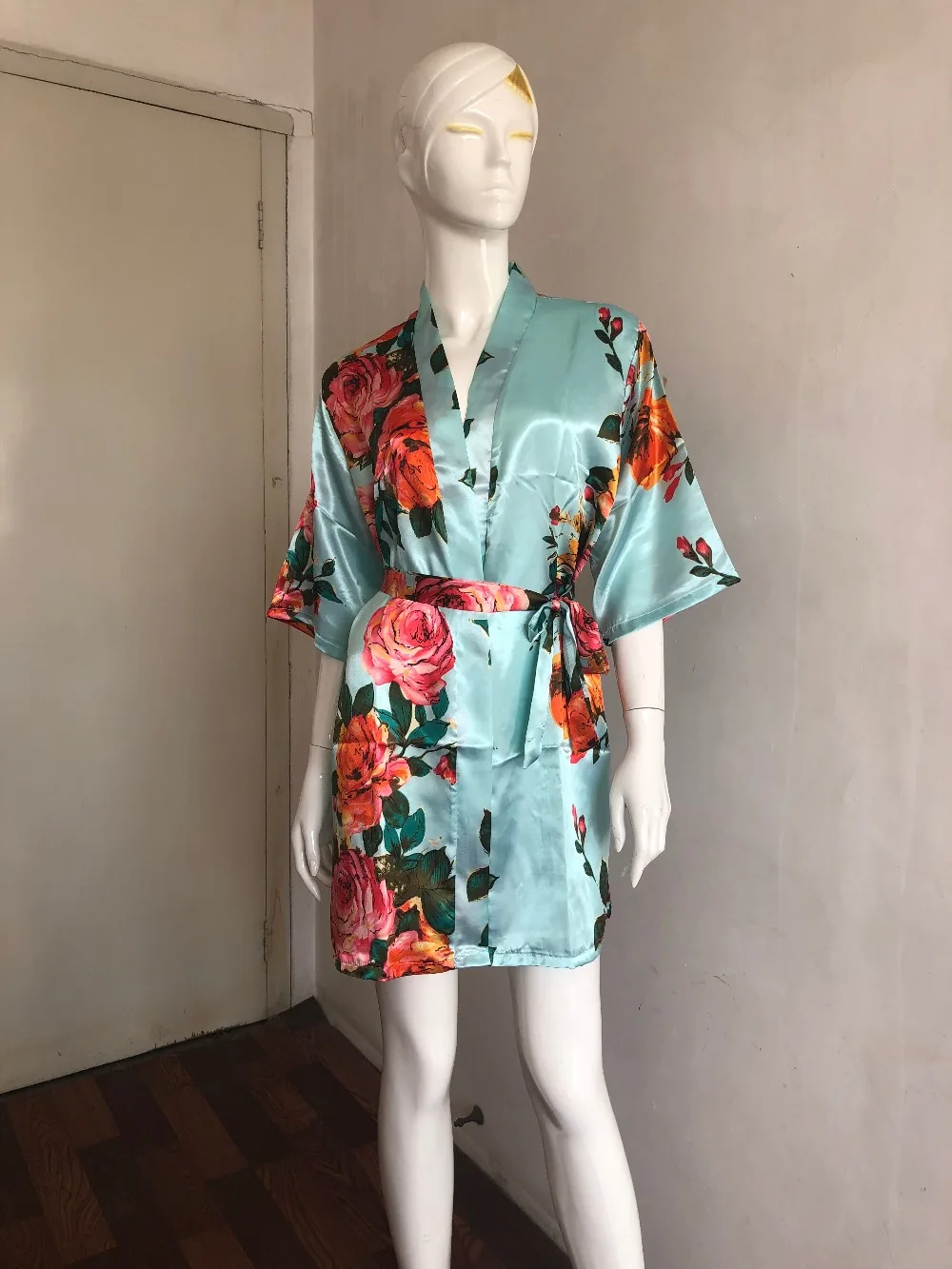 Wedding dressing gowns Bride Mini Robe Kimono Robe Sexy Bridal party Printed bridesmaid bridal shower gift