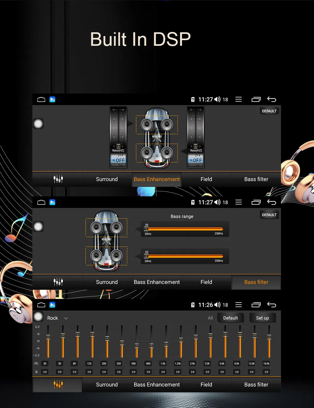 Best Universal Head Unit Android 8.1 10.25 inch Stereo Autoradio Support 4G Octa Core DSP Bluetooth SWC 4+64GB Multimedia Player 5