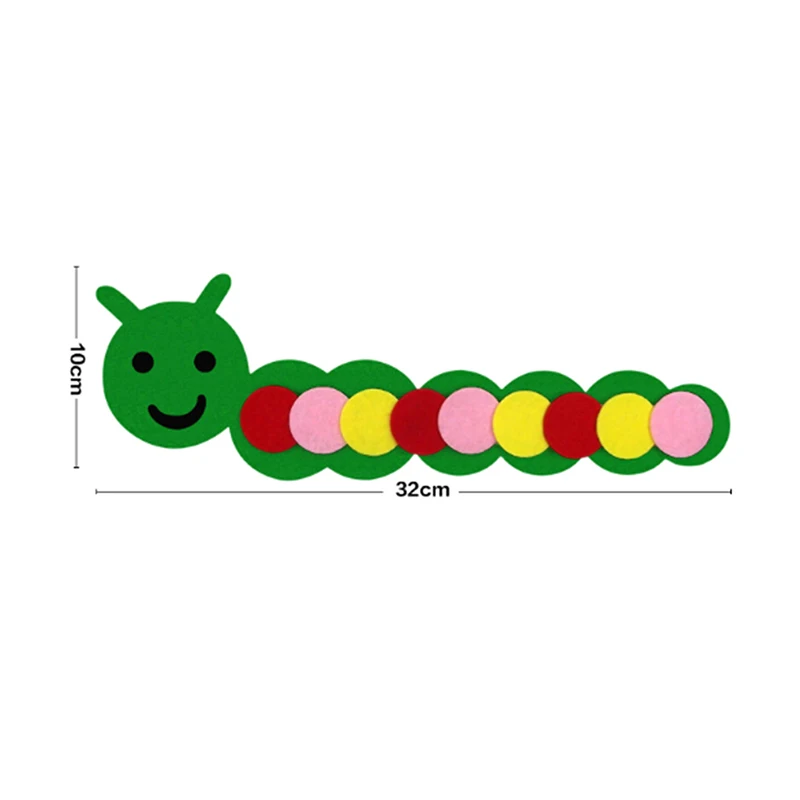 Cute Caterpillar Math Toys Teaching Kindergarten Manual DIY Weave Cloth Montessori Teaching Early Learning Education Toy Cute Caterpillar Math Toys Teaching Kindergarten Manual DIY Weave Cloth Montessori Teaching Early Learning Education Toy