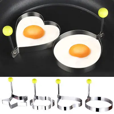 

Hot Fried Egg Pancake Shaper Kitchen Tool Stainless Steel Shaper Mould Mold Kitchen Rings Heart