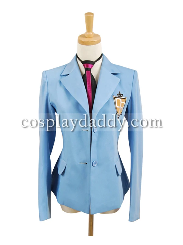 Ouran High School Host Club Boy School Uniform Blazer Blue Jacket Coat Tie Anime Halloween Cosplay Costume image_1