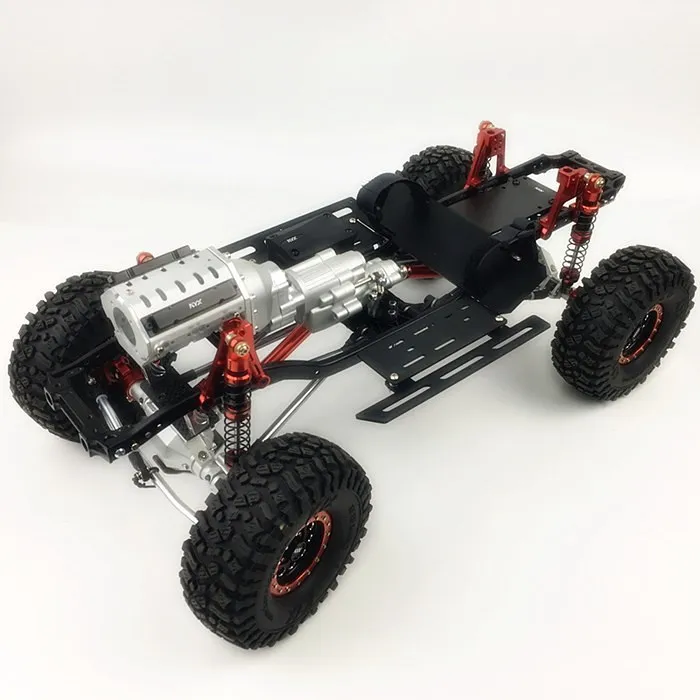 KYX Racing V8 двигатель 2 скоростной редуктор+ осевой Сервоусилитель+ Модифицированная батарея лоток набор для 1/10 RC Гусеничный автомобиль осевой SCX10 II