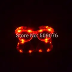 red Партия из 2 предметов загорается СВЕТОДИОД мигает очки EDM EDC Rave вечерние бар Eyeswear аксессуар солнцезащитные очки - Цвет: red