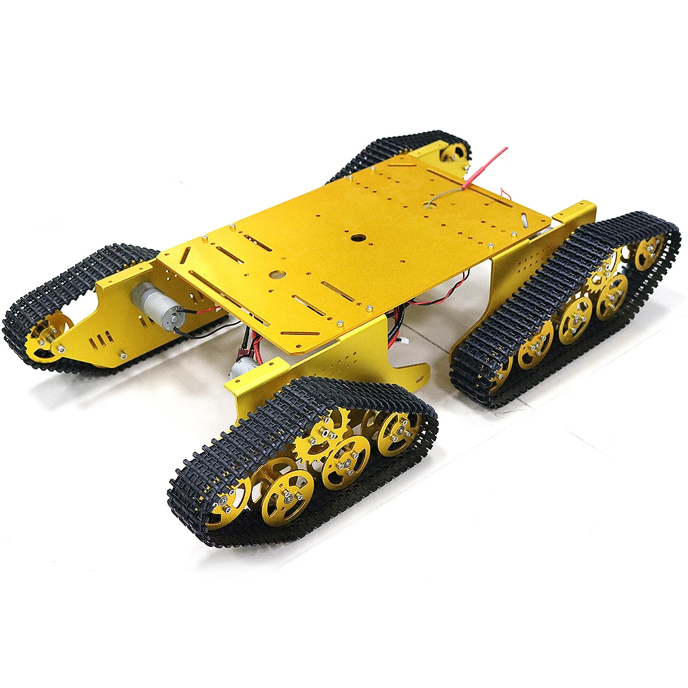 

4wd RC Metal Tank Chassis Robot Crawler Tracked Caterpillar Track Chain Car Vehicle Mobile Platform Tractor Toy for Arduino T900