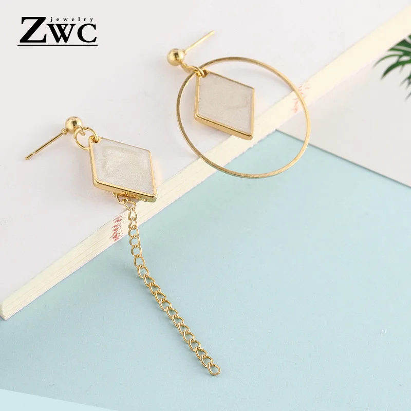Gold 7 ZWC, модные новые женские акриловые Висячие серьги,, длинные висячие серьги, подарок для женщин, вечерние, свадебные ювелирные изделия, Brincos - Окраска металла: Gold 7