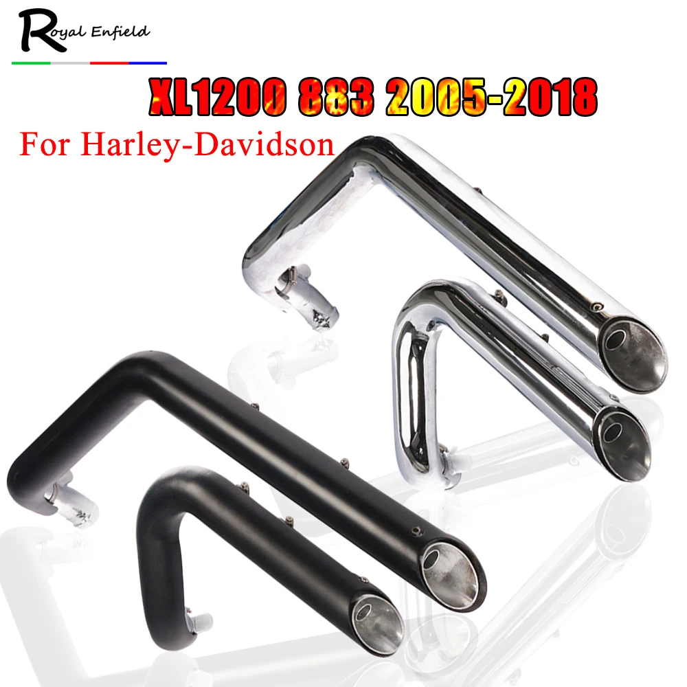 

For Harley-Davidson XL1200 XL 883 2005 to 2018 Year XL 1200 Sportster Iron XL48 XL883 1200 C N L Exhaust Motorcycle Pipes System