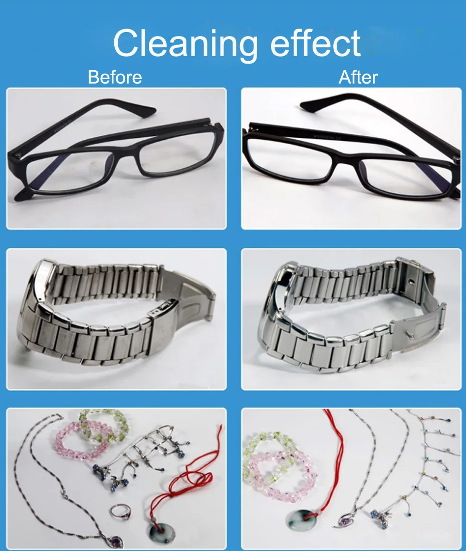 Smart Ultrasonic Cleaner Stainless Steel Ultrasound Wave Washing for Jewelry Glasses Ultrasound Bath Machine  
