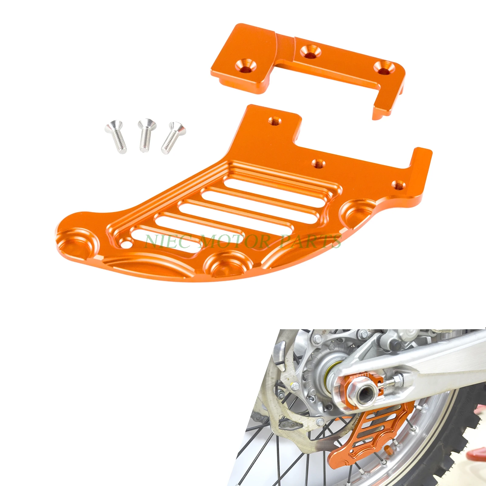 ORANGE CNC REAR BRAKE DISC GUARD For KTM EXC EXC F SX SX F XC XCF
