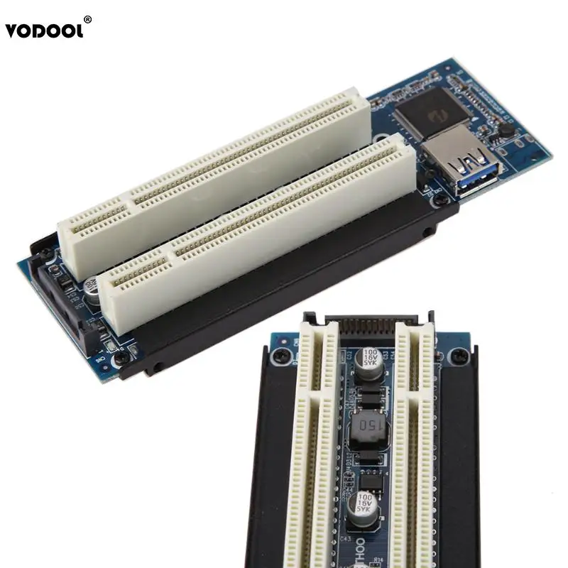 Адаптер переходник VODOOL PCI E Express X1 на Dual Riser с кабелем USB 3 0 длиной 1 м для