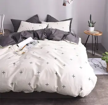 

Fashion geometric bedding set teen man,twin full queen king single double cotton home textile bed sheet pillow case duvet cover