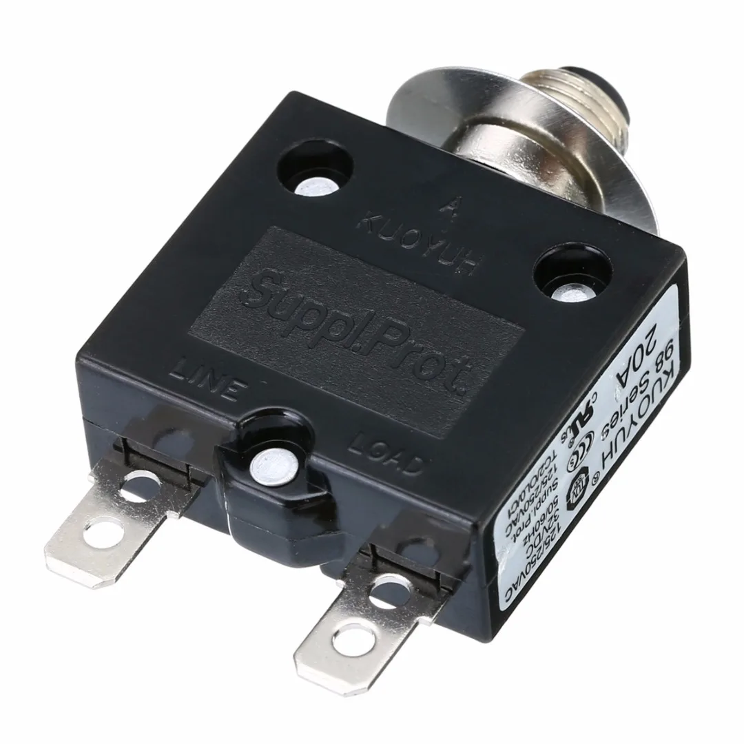 AC 125/250V 20 Amp Circuit Thermal Breaker Thermal Protector 50/60Hz