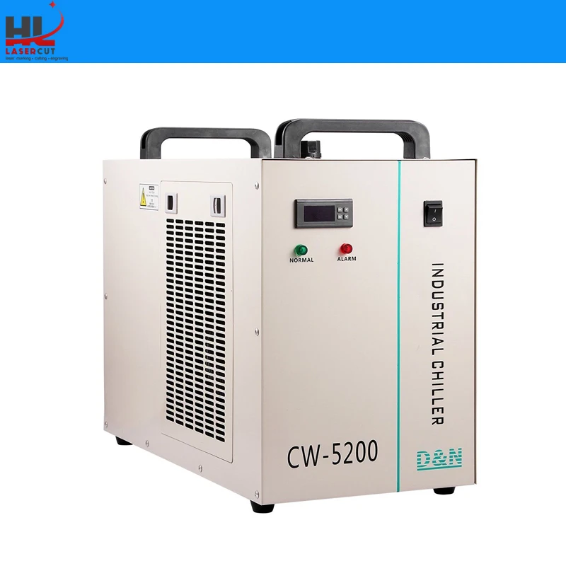 

Industrial Water chiller CW 5200 Chiller CW-5200 6L Capacity Industrial Water Chiller CW-5200 For 130W/150W Laser Machine